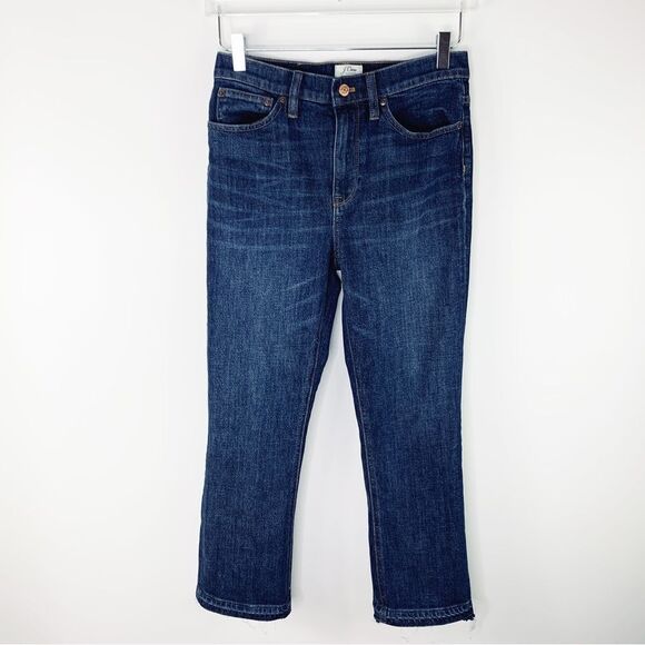 J Crew | Billie Demi Boot Crop Jeans S 27 Distressed Hem - Picture 14 of 14